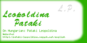 leopoldina pataki business card